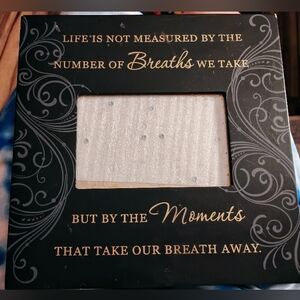 Inspirational Black and Gold Photo Frame 4 X 6"